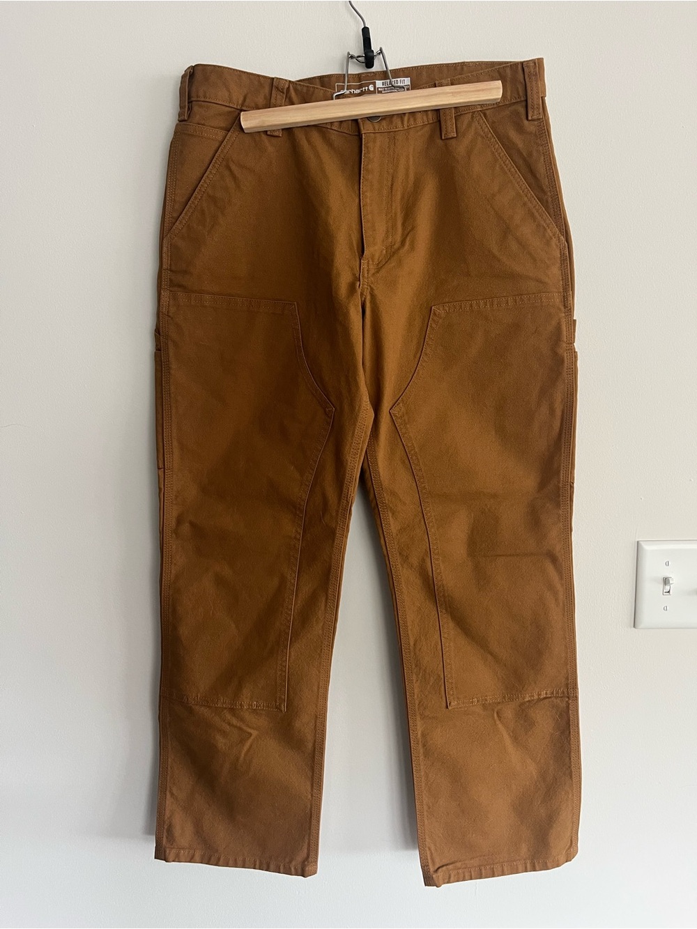 Carhartt Men's Brown Chore Pants - Workwear Style